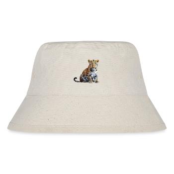 Leopard - Stanley/Stella recycelter Bucket Hat - Naturweiß - Vorne