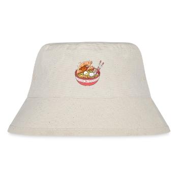 Japanisches Ozeanwellen-Ramen-Nudelsuppen-Kunstgeschenk - Stanley/Stella recycelter Bucket Hat - Naturweiß - Vorne