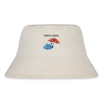 Cute Cloud And Umbrella Friendship Illustration - Stanley/Stella recycelter Bucket Hat - Naturweiß - Vorne