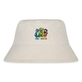 Dino Best Friends Höhlenmensch Comic - Stanley/Stella recycelter Bucket Hat - Naturweiß - Vorne
