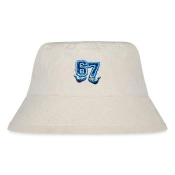 67 Six Seven Meme Gen Alpha Funny - Stanley/Stella Recycled Bucket Hat - natural - Front