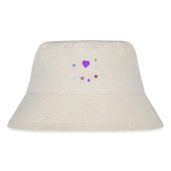 Herz und Sternchen Teenie Mädchen Vintage  - Stanley/Stella recycelter Bucket Hat - Naturweiß - Vorne