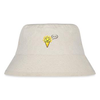 Eis als Sonne schmilzt mit witzigem Spruch - Stanley/Stella recycelter Bucket Hat - Naturweiß - Vorne