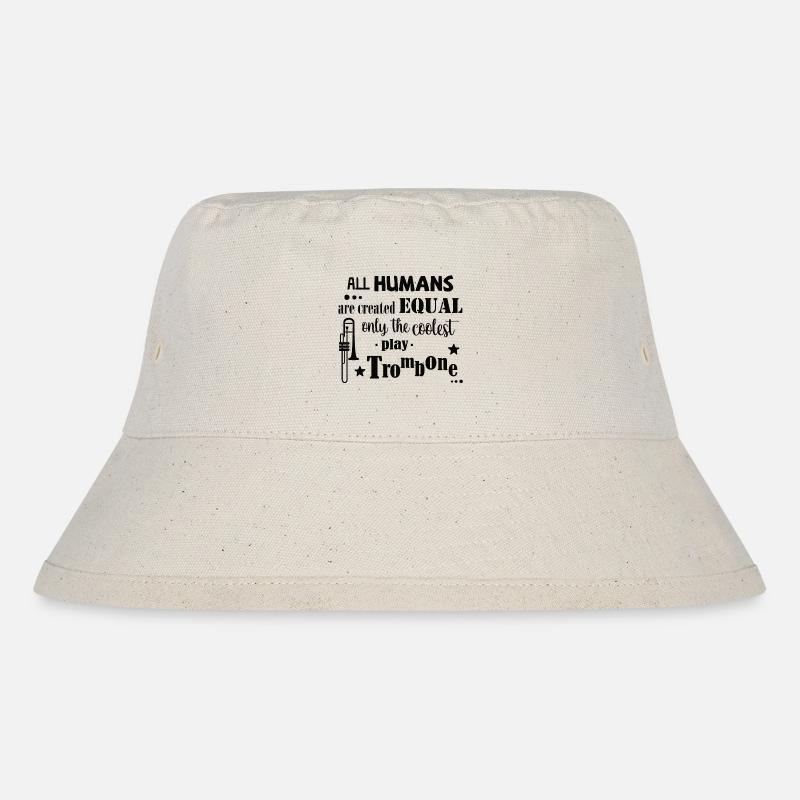 all humans equal, coolest play trombone - Stanley/Stella recycelter Bucket Hat - Naturweiß