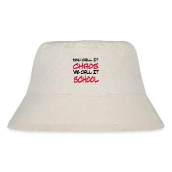 Schule - Stanley/Stella recycelter Bucket Hat - Naturweiß - Vorne