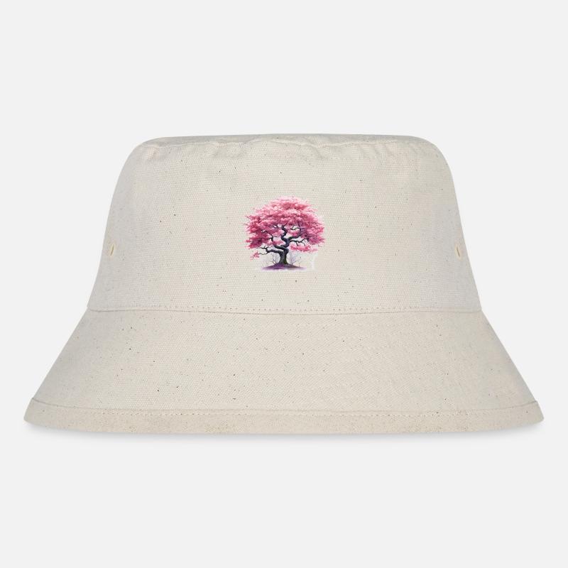 Cherry Blossom Tree - Stanley/Stella recycelter Bucket Hat - Naturweiß