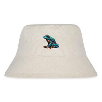 Roboter-Frosch - Stanley/Stella recycelter Bucket Hat - Naturweiß - Vorne