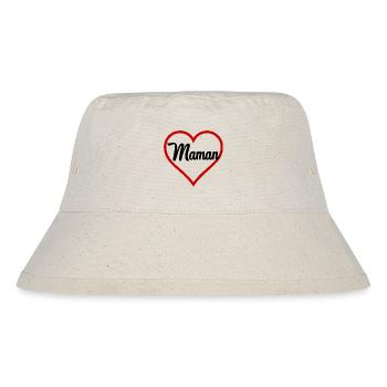 MAMA HERZ - Stanley/Stella recycelter Bucket Hat - Naturweiß - Vorne
