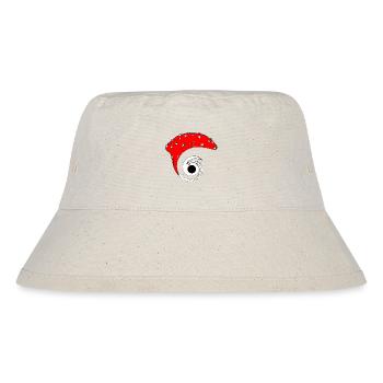 Schwarzes Loch Pilz - Stanley/Stella recycelter Bucket Hat - Naturweiß - Vorne