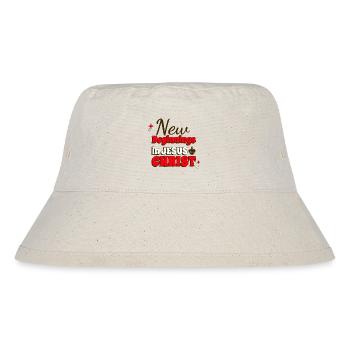 Neuanfänge in Jesus Christus - Stanley/Stella recycelter Bucket Hat - Naturweiß - Vorne