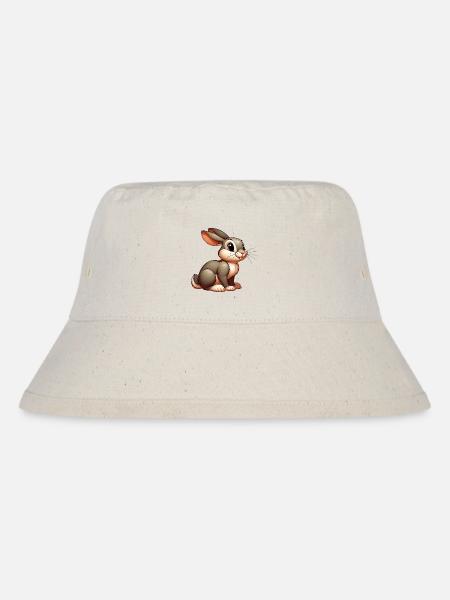 Kaninchen - Stanley/Stella recycelter Bucket Hat - Naturweiß