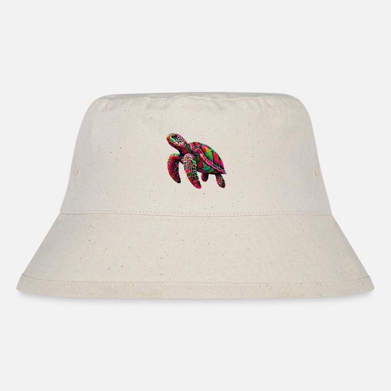 Schildkröte - Stanley/Stella recycelter Bucket Hat - Naturweiß