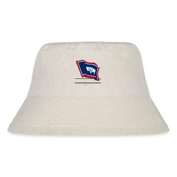 Flagge Wyoming Textbanner - Stanley/Stella recycelter Bucket Hat - Naturweiß - Vorne
