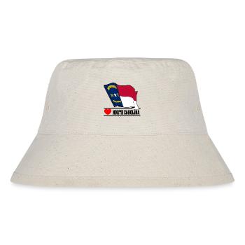 North Carolina flag heart NORTH CAROLINA - Stanley/Stella Recycled Bucket Hat - natural - Front