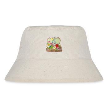 Blühender Reisekoffer – Ein Koffer voller Natur - Stanley/Stella recycelter Bucket Hat - Naturweiß - Vorne