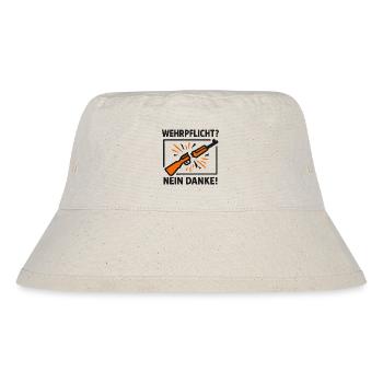 Wehrpflicht Nein Danke – Kriegsdienstverweigerung - Stanley/Stella recycelter Bucket Hat - Naturweiß - Vorne