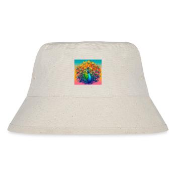 Pfau - Stanley/Stella recycelter Bucket Hat - Naturweiß - Vorne