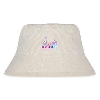 Berlin Vibes Neon Skyline Silhouette Stadt  - Stanley/Stella recycelter Bucket Hat - Naturweiß - Vorne