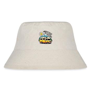 Wohnmobil Spruch – Das Leben rockt Camping Humor - Stanley/Stella recycelter Bucket Hat - Naturweiß - Vorne