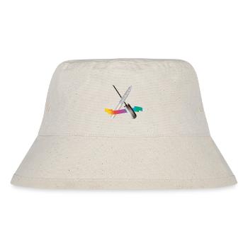Manicure Tools with Gradient Illustration - Stanley/Stella Recycled Bucket Hat - natural - Front