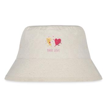 Wahre Pizza-Liebe - Stanley/Stella recycelter Bucket Hat - Naturweiß - Vorne