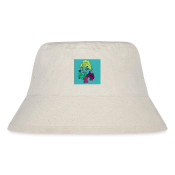 Neon-Graffiti-Maskottchen - Stanley/Stella recycelter Bucket Hat - Naturweiß - Vorne