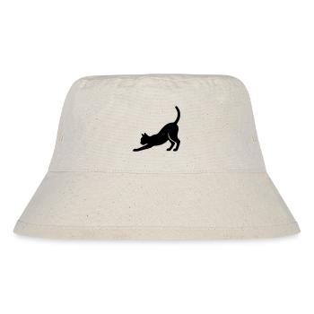 Cat Silhouette Stretch Playful Vector - Stanley/Stella Recycled Bucket Hat - natural - Front