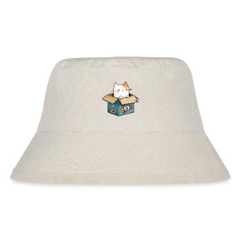Katzensprung Weltraum - Stanley/Stella recycelter Bucket Hat - Naturweiß - Vorne