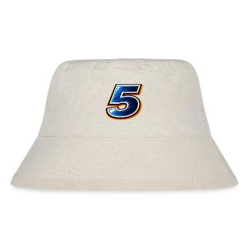 Nummer 5 Fußball Trikot Sportliches Design  - Stanley/Stella recycelter Bucket Hat - Naturweiß - Vorne