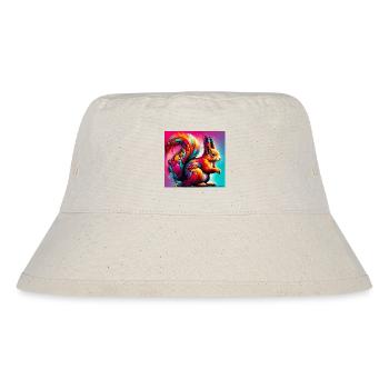 Eichhörnchen - Stanley/Stella recycelter Bucket Hat - Naturweiß - Vorne