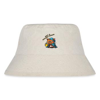 Cat grouch in dressing gown - Stanley/Stella Recycled Bucket Hat - natural - Front