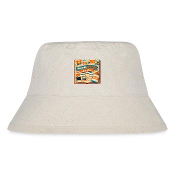 Erinnerungen kleben | Scrapbooking - Stanley/Stella recycelter Bucket Hat - Naturweiß - Vorne