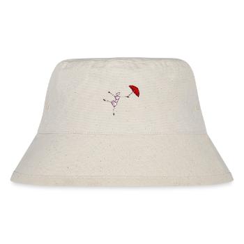 Schaf tanzt mit Regenschirm - Stanley/Stella recycelter Bucket Hat - Naturweiß - Vorne