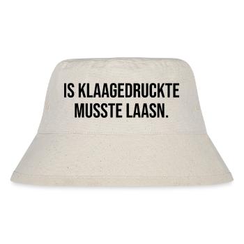 Erzgebirge Kleingedruckt Mundart - Stanley/Stella recycelter Bucket Hat - Naturweiß - Vorne