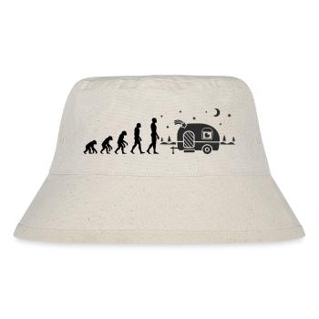 EVOLUTION OF CAMPING! CAMPER WOHNMOBIL VANLIFE - Stanley/Stella recycelter Bucket Hat - Naturweiß - Vorne