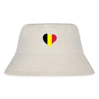 Belgische Herz - Stanley/Stella recycelter Bucket Hat - Naturweiß - Vorne