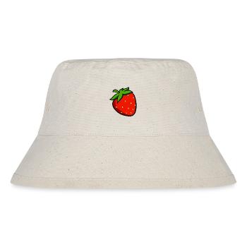 Erdbeeren - Stanley/Stella recycelter Bucket Hat - Naturweiß - Vorne