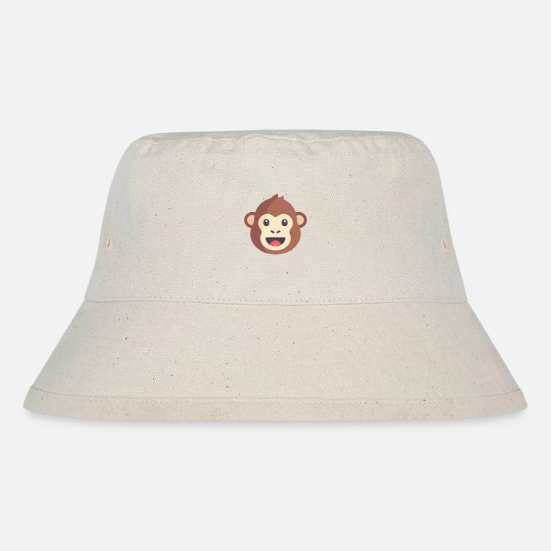 émoticône de singe marron - Bob recyclé Stanley/Stella - blanc naturel