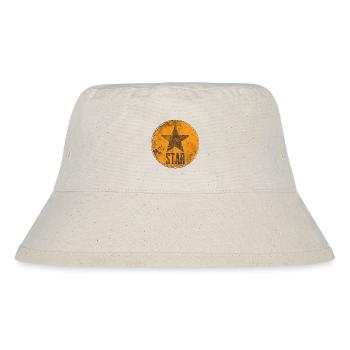 Rustic star with "STAR" motif - Stanley/Stella Recycled Bucket Hat - natural - Front