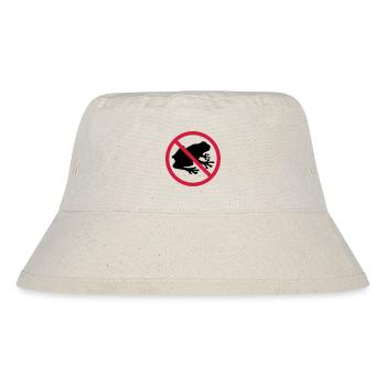 frosch verboten schild zone keine kroete silhouett - Stanley/Stella recycelter Bucket Hat - Naturweiß - Vorne