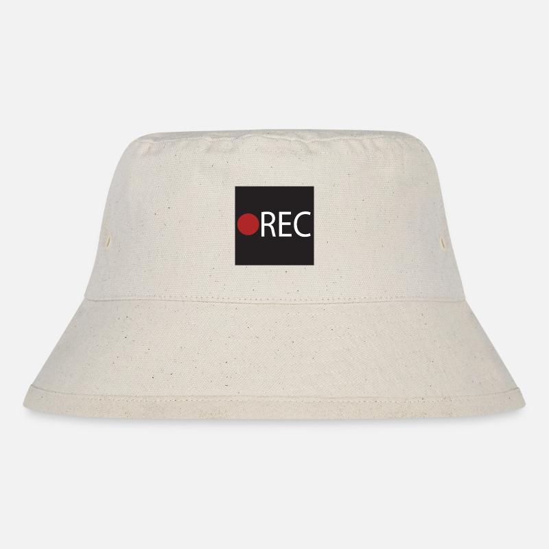 REC Recording Aufnahme - Stanley/Stella recycelter Bucket Hat - Naturweiß