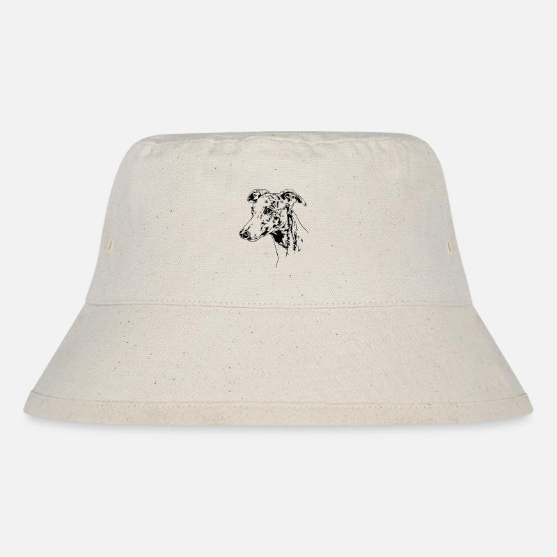 WHIPPET Windhund Windhunde Hunde Hund Wilsigns - Stanley/Stella recycelter Bucket Hat - Naturweiß