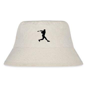 Baseball man boy with helmet on strikes - Stanley/Stella Recycled Bucket Hat - natural - Front