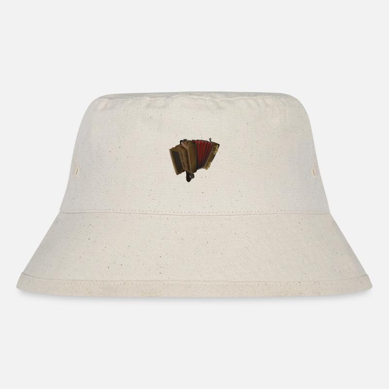Styrian Harmonica - Dark/Red | ZiachON! - Stanley/Stella Recycled Bucket Hat - natural