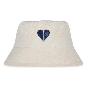 cœur sombre en jean look avec fermeture éclair - Bob recyclé Stanley/Stella - blanc naturel - Devant