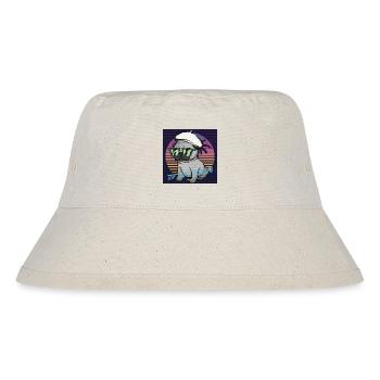 80S 90S STYLE DOG WITH LENSES - Stanley/Stella Recycled Bucket Hat - natural - Front