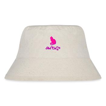 Pink cat, Tier tatzen, silhouetten - Stanley/Stella recycelter Bucket Hat - Naturweiß - Vorne