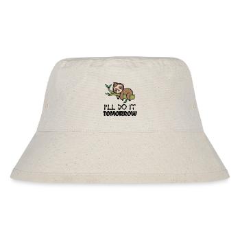 Faul Tier Faultier Schlafen Statement Dschungel - Stanley/Stella recycelter Bucket Hat - Naturweiß - Vorne
