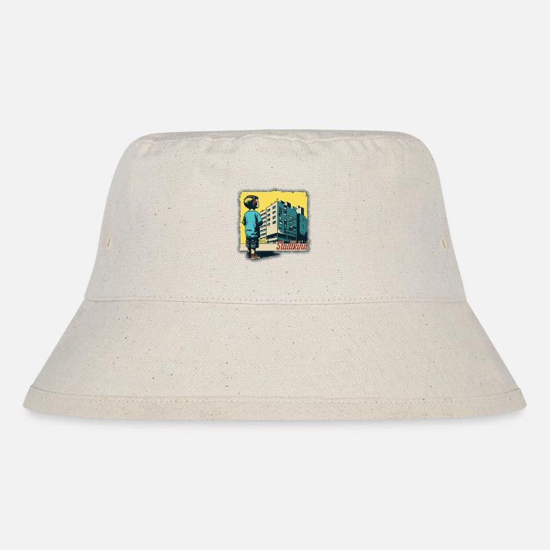Stadtkind 2 - Stanley/Stella recycelter Bucket Hat - Naturweiß