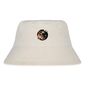 Japanische Malerei Blumen Stickerei Artwork - Stanley/Stella recycelter Bucket Hat - Naturweiß - Vorne